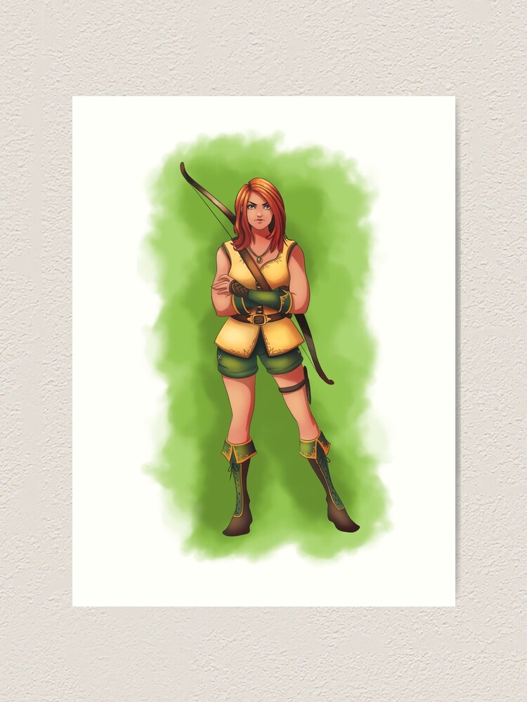 Alternate view of Huntress Hattie Art Print