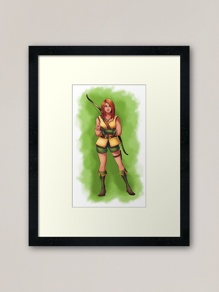 Alternate view of Huntress Hattie Framed Art Print