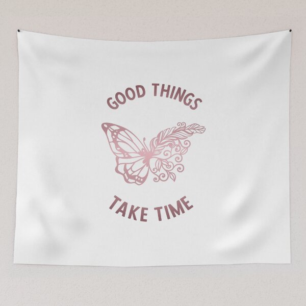 Item preview, Butterfly floral feather art in metallic rustic pink | Butterfly art- White background designed and sold by Violet Treasures.