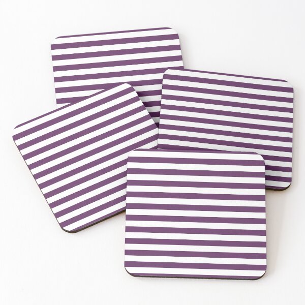 Item preview, Small AUBERGINE PURPLE and WHITE HORIZONTAL STRIPES designed and sold by RachelMacht.