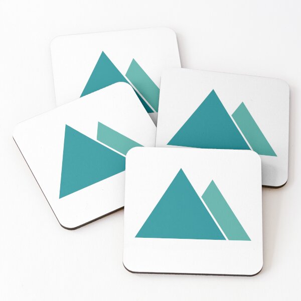 Item preview, Geometric Mountain Duo - Blue designed and sold by GeometricVision.