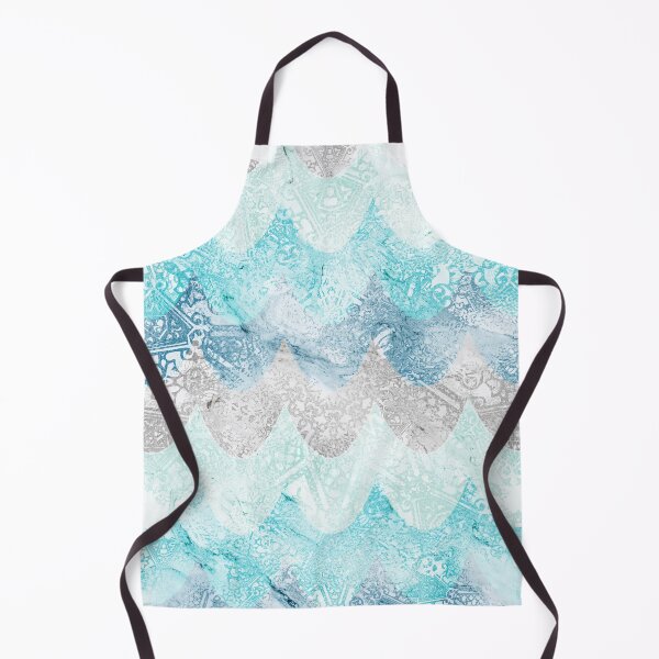 Item preview, Light Aquamarine Mermaid Scales Waves Pattern designed and sold by cadinera.