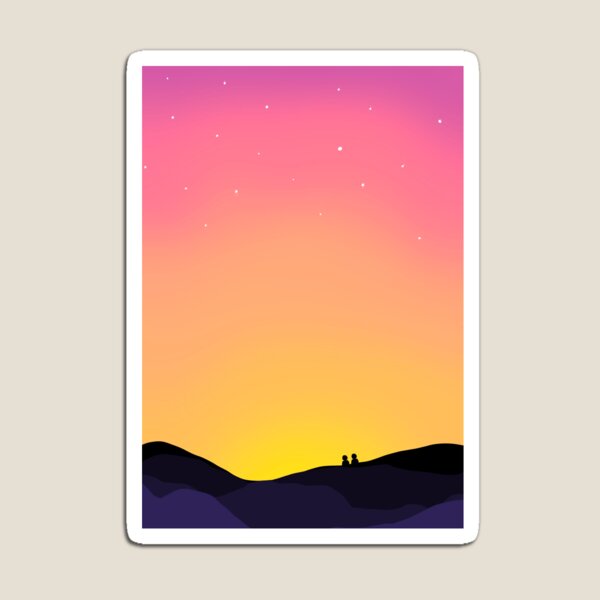 Aperçu de l'œuvre Coucher de soleil de la nuit étoilée créée et vendue par AkaranasArt.