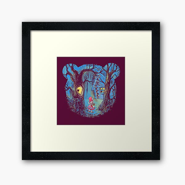 Girl and the bear Framed Art Print