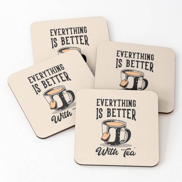 Item preview, Vintage Slogan Typography Everything Is Better with Tea T-shirt designed and sold by Peekonet.