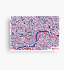 London City Map Poster Canvas Print