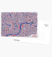 London City Map Poster Postcards