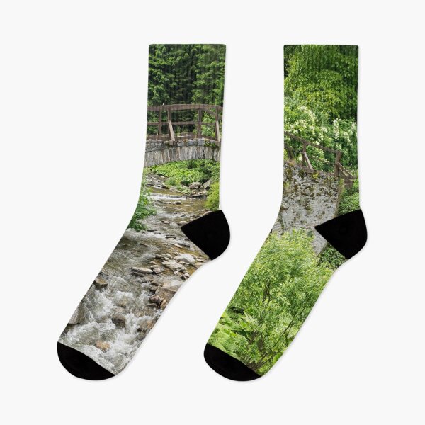 Item preview, Summer Mountain Vibe - Swift Creek Under an Old Stone Bridge designed and sold by Georgia Mizuleva.