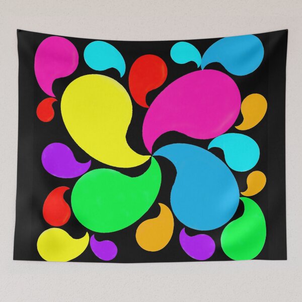 Item preview, colorful raindrops  designed and sold by Shirley cute art .