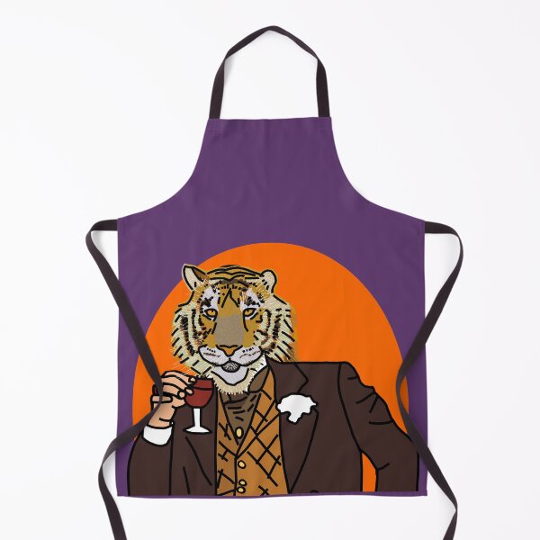 Item preview, Tiger in a Suit Drinking Red Wine Portrait designed and sold by ellenhenry.