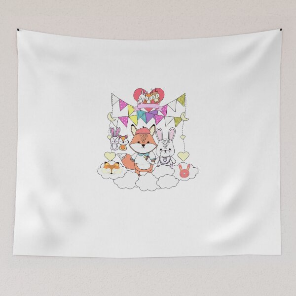 Item preview, Cute rabbit and wolf designed and sold by wataraadam.