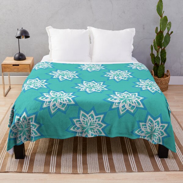 Item preview, Starflower Pattern Turquoise designed and sold by ckylin.