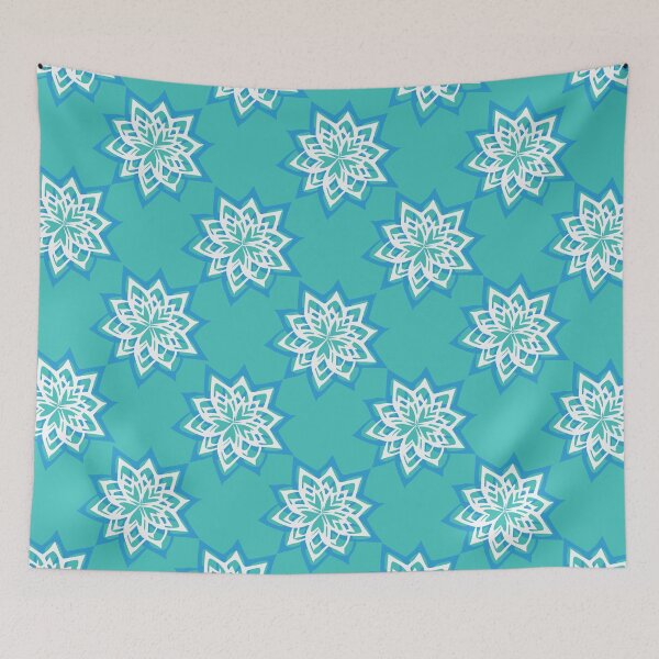 Item preview, Starflower Pattern Turquoise designed and sold by ckylin.