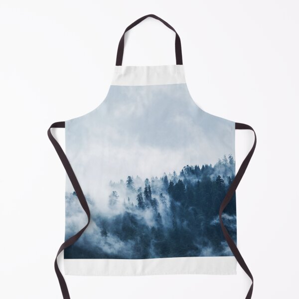 Item preview, Green Pine Trees Covered around Fogs During Daytime - White Sky Aesthetic Graphic designed and sold by cypher33.