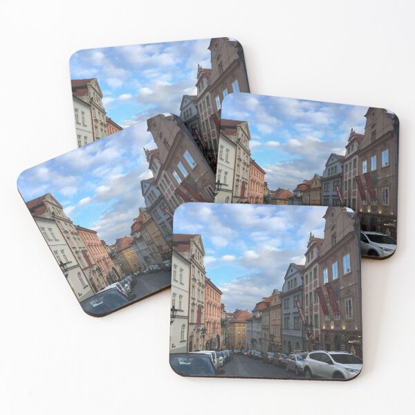 Item preview, Old Colourful Prague street designed and sold by ExploreYK.
