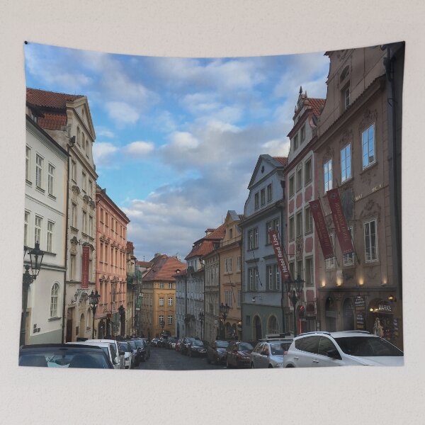 Item preview, Old Colourful Prague street designed and sold by ExploreYK.
