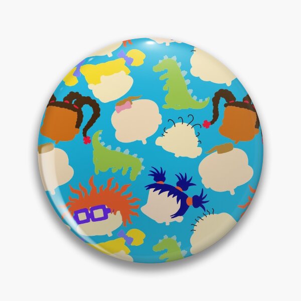 Item preview, Tommy Chuckie Angelica Phil Lil Dill Susie Kimi Dino Retro 90’s Pattern Kids TV Show 1990s Cartoon Blue designed and sold by Sunny Collections.