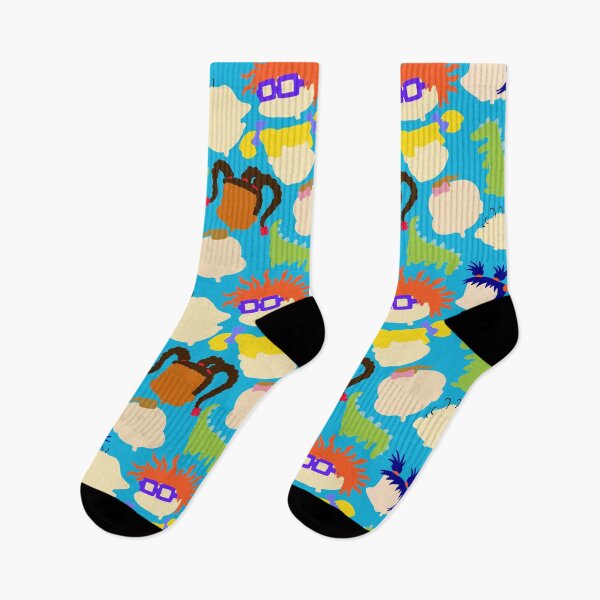 Item preview, Tommy Chuckie Angelica Phil Lil Dill Susie Kimi Dino Retro 90’s Pattern Kids TV Show 1990s Cartoon Blue designed and sold by Sunny Collections.