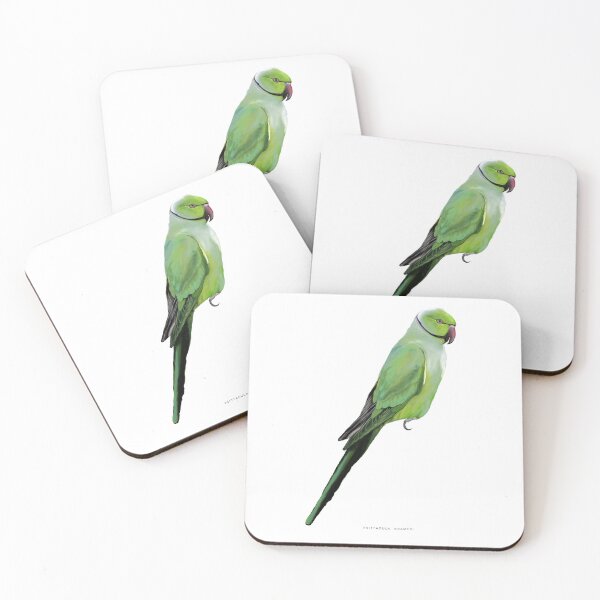 Item preview, Green Parrot Bird Scientific illustration - psittacula krameri designed and sold by clorofila.