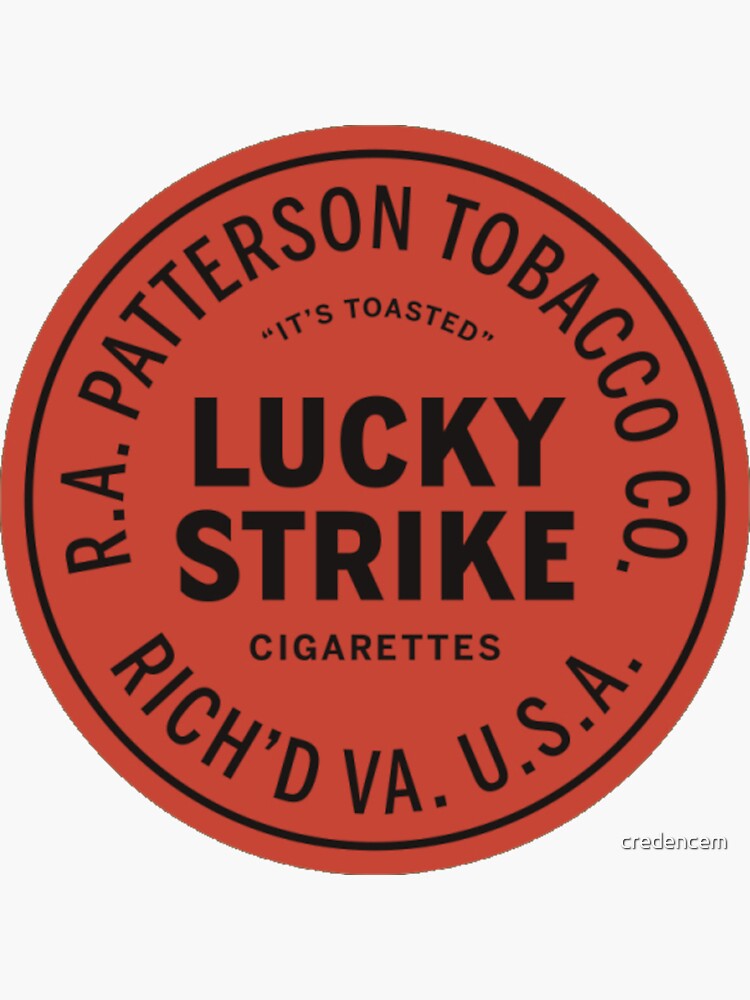 Lucky Strike It's Toasted Sticker for Sale by credencem