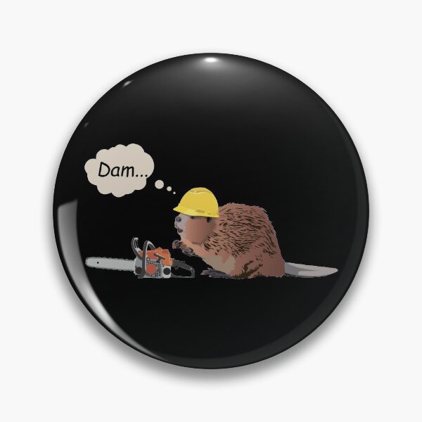 Item preview, Brown Beaver with Chainsaw and Safety Helmet designed and sold by NorseTech.
