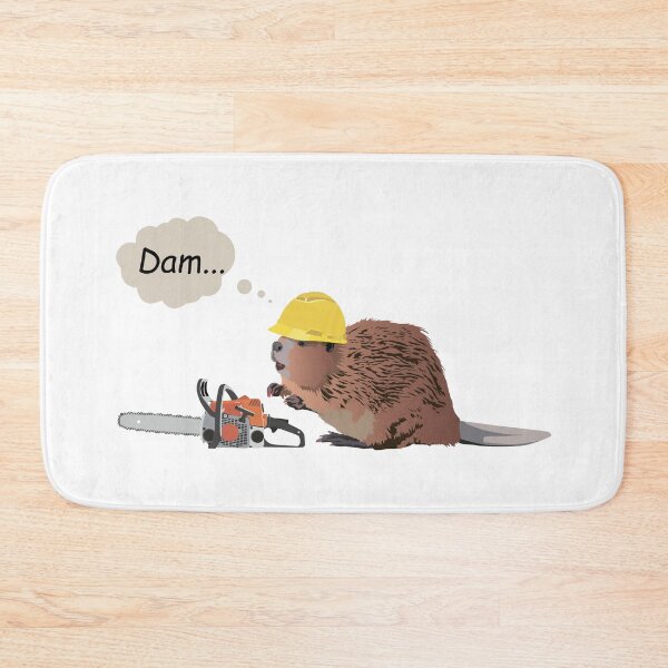 Item preview, Brown Beaver with Chainsaw and Safety Helmet designed and sold by NorseTech.