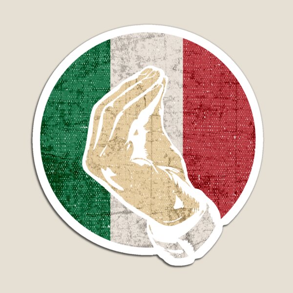 Item preview, Geste de la main italien Chanter Langue Drôle Italie Drapeau Vintage designed and sold by alenaz.