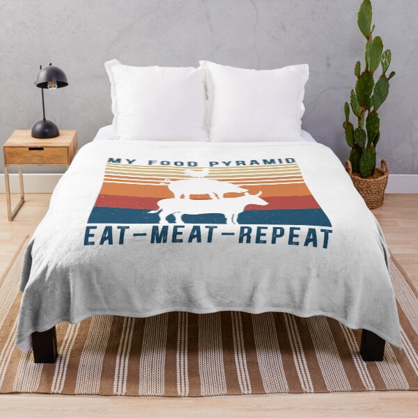 Item preview, My Food Pyramid Eat Meat Repeat designed and sold by Mriganka Gogoi.