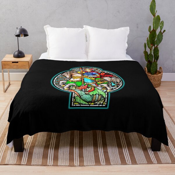 Item preview, SAINT GEORGE KILLING THE DRAGON stained glass mosaic print for t shirt, sweatshirt, hoodie, kids clothes, pillow, apron, mug, bag, backpack, phone case, clock... designed and sold by Banesse.