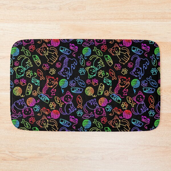 Item preview, Cat neon colorful pattern designed and sold by SpecialGift79.