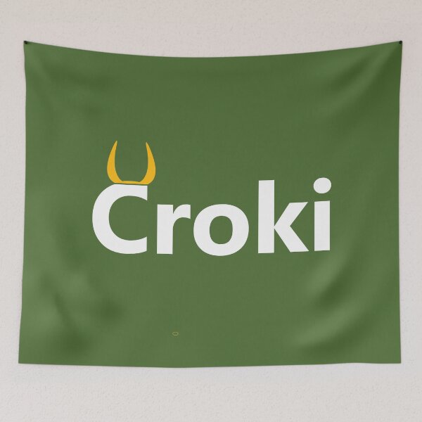 Item preview, Croki White text base design designed and sold by Babadollcraft.