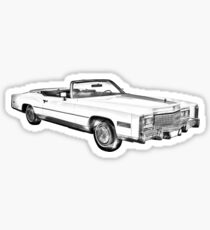 1975 Cadillac Eldorado Convertible Illustration Sticker
