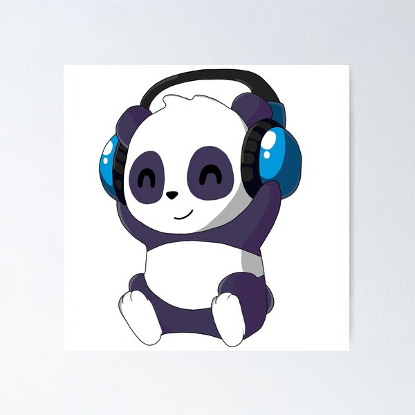 Kawaii panda with headphone by Kiutimood on Dribbble