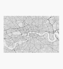 London, England Map. (Black on white) Photographic Print