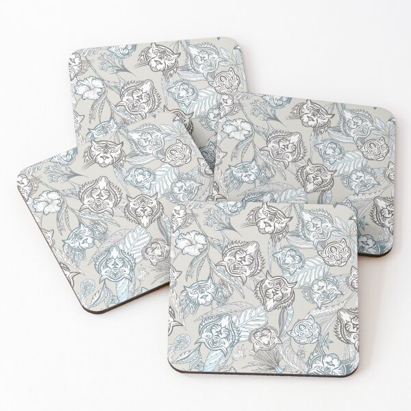 Item preview, Pastel colored Tiger exotic tropical seamless texture designed and sold by kisikoida.