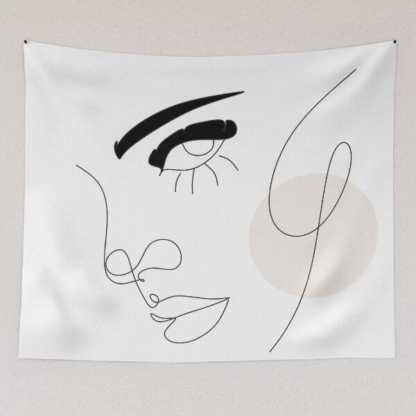 Item preview, One line face, illustration. Minimalist Woman Art. Abstract face one line drawing. Portrait minimalistic style. Modern continuous  designed and sold by OneLinePrint.