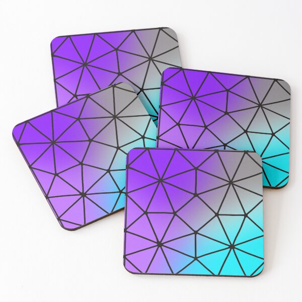 Item preview, Holographic midnight purple gradient with geometric pattern  designed and sold by Tanuja  Sharma.