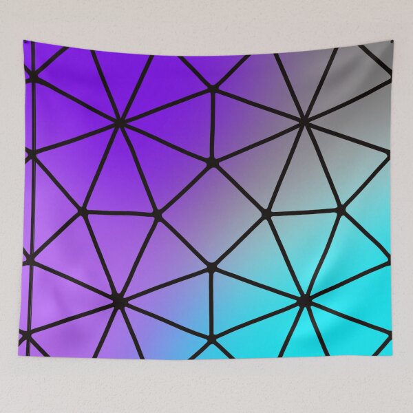 Item preview, Holographic midnight purple gradient with geometric pattern  designed and sold by Tanuja  Sharma.