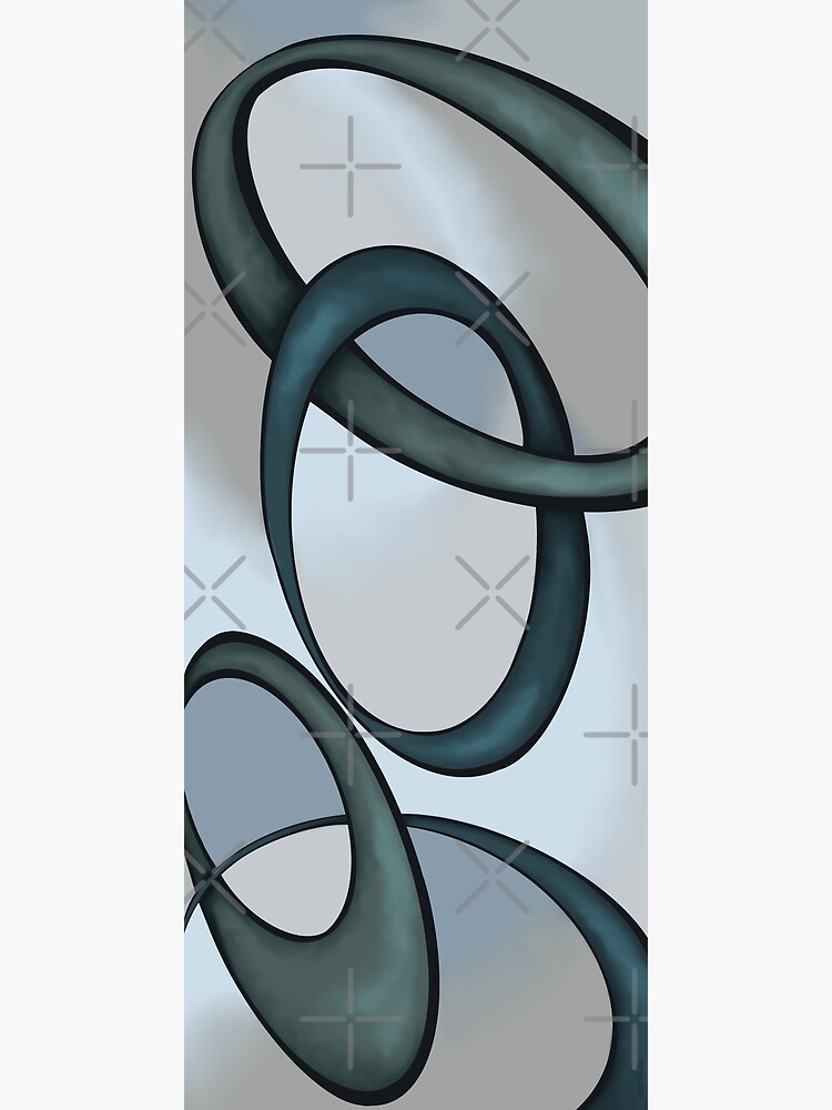 Thumbnail 3 of 3, Canvas Print, Blue Abstract Wall Art designed and sold by chrissyturley.