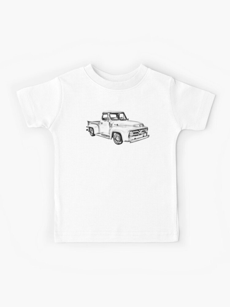 1955 Ford F100 Pickup Truck T-Shirt – Full Color Design, Unisex, Heavy Cotton