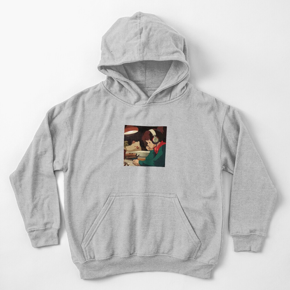 Lofi girl Kids Pullover Hoodie