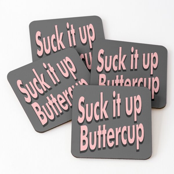 Item preview, Suck it up Buttercup retro pink designed and sold by aventi24.