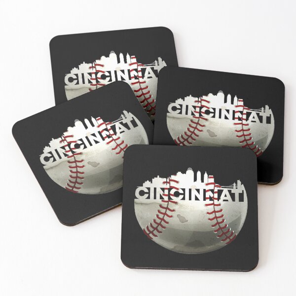 Artikelvorschau, Herausragender Cincinnati Baseball Ball mit echter Cincinnati Skyline aus Ohio entworfen und verkauft von Urosek.