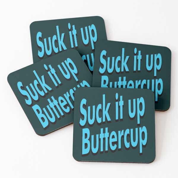 Item preview, Suck it up Buttercup retro Blue designed and sold by aventi24.
