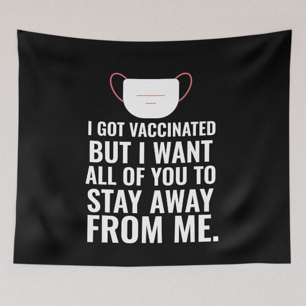 Item preview, Vaccinated But Please, Keep Your Distance designed and sold by sunnyxvibesss.