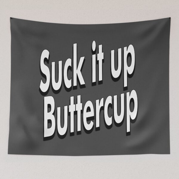 Item preview, Suck it up Buttercup retro white designed and sold by aventi24.
