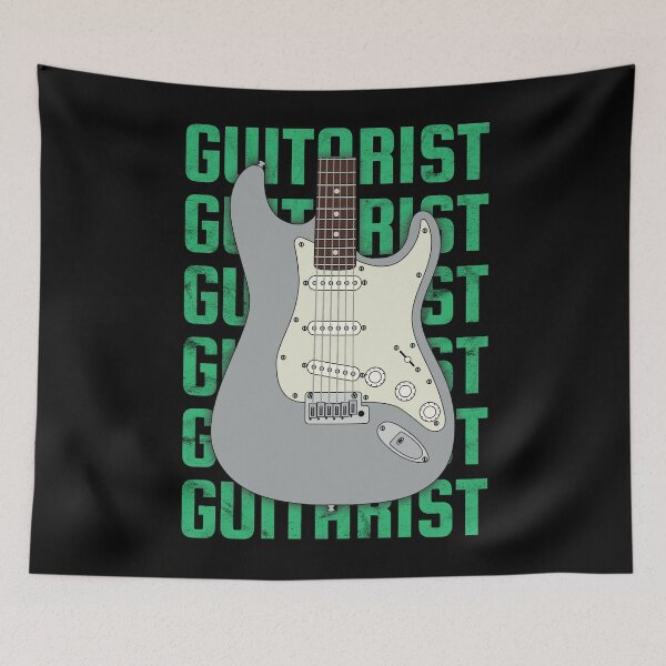 Item preview, Guitarist Repeated Text S-Style Electric Guitar Body designed and sold by nightsworthy.