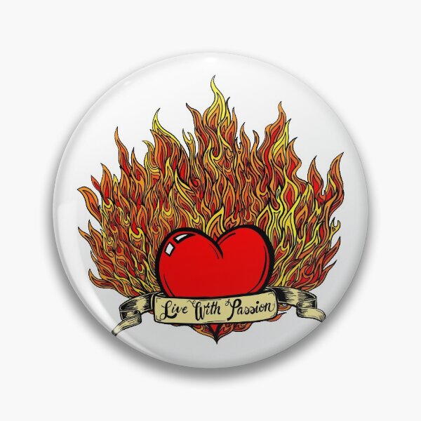 Aperçu de l'œuvre Live With Passion - Coeur psychédélique - Conception de passion psychédélique créée et vendue par ptelling.