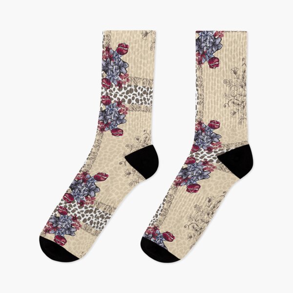Item preview, leopard and flowers designed and sold by Beyhandesgn.