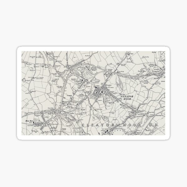 Map Of Cleator Moor - 1888 Sticker
